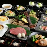 ※お一人様＋2,500円で神戸牛にできます。
　予約時にお問い合わせくださいませ。

【ご注意】伊勢海老は時価の為、価格が変動することがあります。ご予約時に料金をお問い合わせください。
※料金はお一人様の料金になります。
※前菜・パスタは変更する事があります。
※２名様１組でご注文お願いいたします。
※前日までの要予約