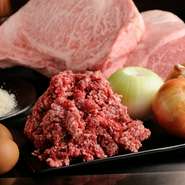 A4等級以上の黒毛和牛、自家栽培の野菜など、全食材にこだわり