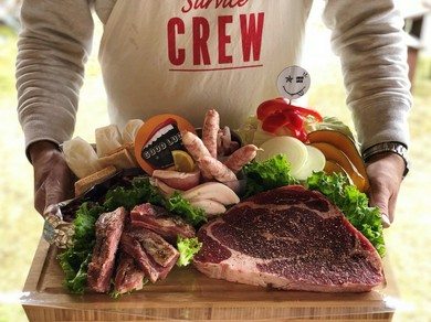 【BBQコース】USビッグ肩ロース/黒豚スペアリブ等全9品4000円※テント使用の場合は別途使用料必要