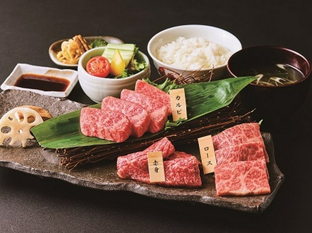 能登牛のお薦めの部位3種が食べられる『能登牛（3種）ランチ』