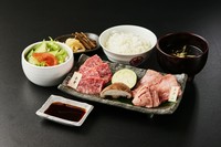 能登牛と牛タンをご一緒にお召し上がりいただけます。