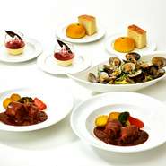 ●11:30～14:30(L.O.)

・北海道産浅蜊貝と野菜のスパゲティー
・牛肉の赤ワイン煮込み 温野菜添え
・パン または ライス
他　全4品

※ご利用は2名様以上
