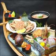 北海道旅行での夕食ご利用が人気。北海道で食べたいもの全てが揃うメニューがウリ。