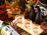 【宴会、下見にぜひ！】コスパ最強！焼鳥3種・和牛肉寿司が楽しめて日本酒も飲み放題プラン！

