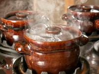 季節を感じる料理と当店人気の釜炊き御飯・食後のデザートが付いた。〈全7~8品〉
