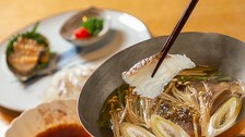 「旬魚の焼き物と国産黒毛和牛のA5サーロイン」季節を感じる料理と当店人気の「匠の米」釜炊き御飯