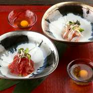 捌きたて、切り立ての鮮魚を味わっていただく『お造り』