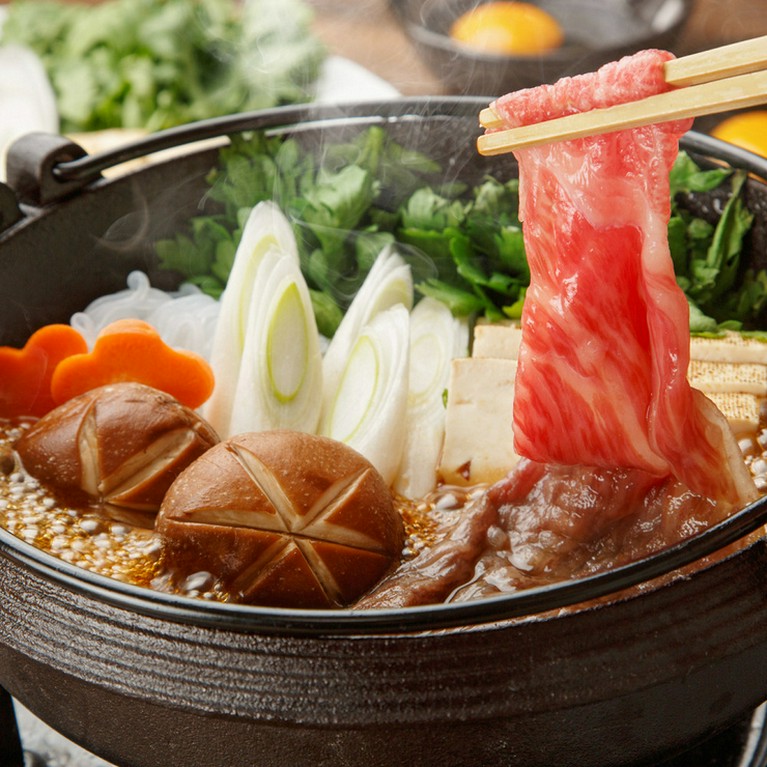 黒毛和牛のすき焼き