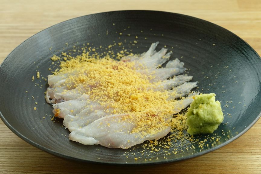 『活グジ カルパッチョ からすみと本わさび』