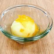 お口直しにピッタリのデザート。さっぱりとしたい方におすすめ！