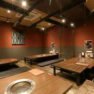 オープン席（禁煙）｜大人数（最大22名様程度）でのご宴会に最適な掘りごたつ座敷