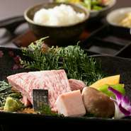 ・焼野菜
・サラダ
・スープ 
・一品三種
・ライス
※肉大盛 5,000円