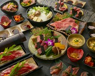 【ランチ限定コース】上タン塩や近江牛ホルモン、近江牛の希少部位三種盛り合わせなど