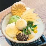 ANNONオリジナルの本格和テイストパフェ。