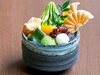 ティラミスを抹茶でパフェにアレンジ。
