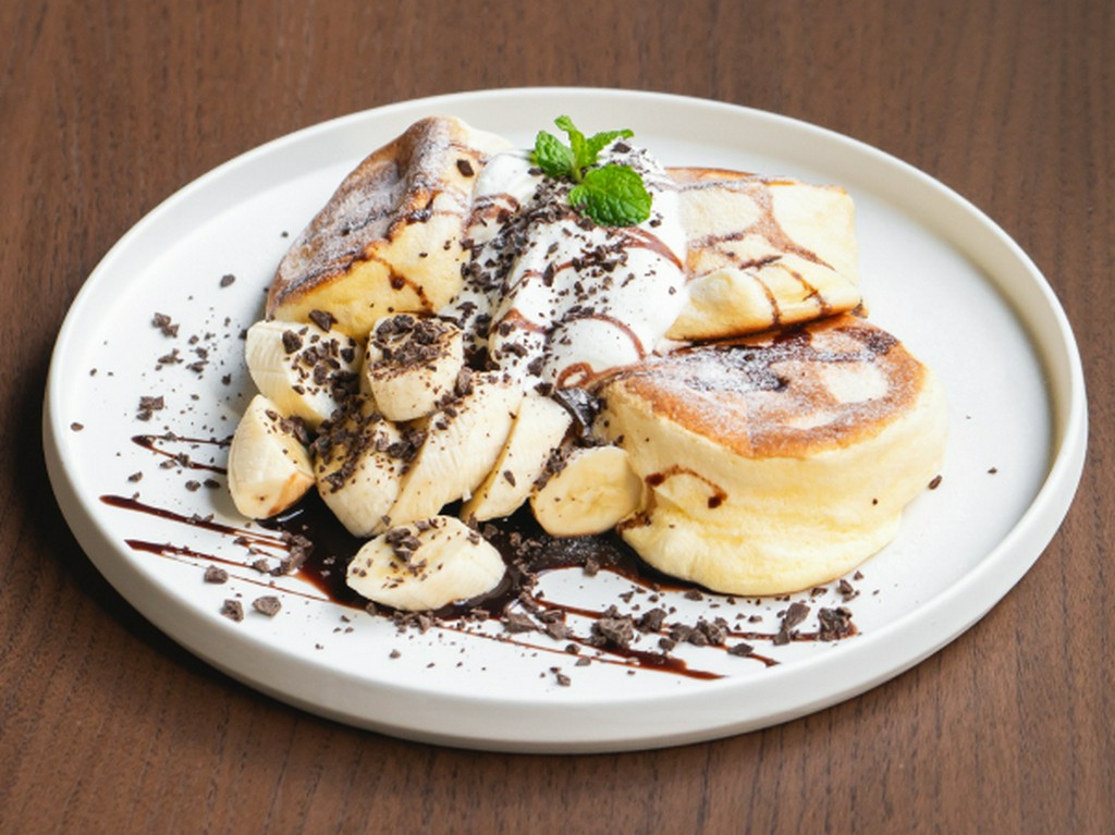 ふわっと膨らんだ生地はとろける美味しさ。ANNONオリジナル和テイストの『パンケーキ ANNON』