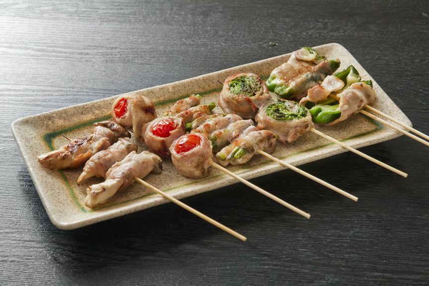 豚巻き串　5本　盛り合わせ