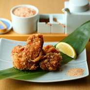 おかか衣の麦風鶏唐揚げ
