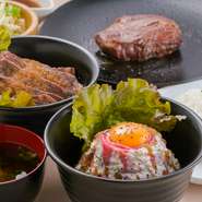 店で提供されている肉は、赤身が美味しいオーストラリア産がメイン。部位ごとに異なる肉の旨みを十分に堪能できるよう、最適な方法で調理されています。こだわりの肉料理はどれも幸せを感じる一皿です。
