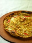 ジューシーな紅ずわ蟹身にコクのある蟹味噌をたっぷりのせオーブンで焼き上げた逸品。