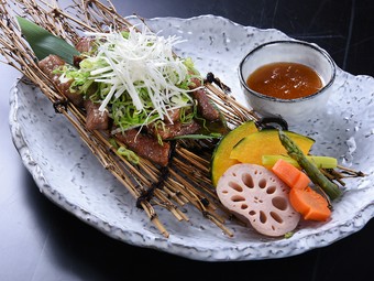 黒毛和牛リブロースのネギまみれ