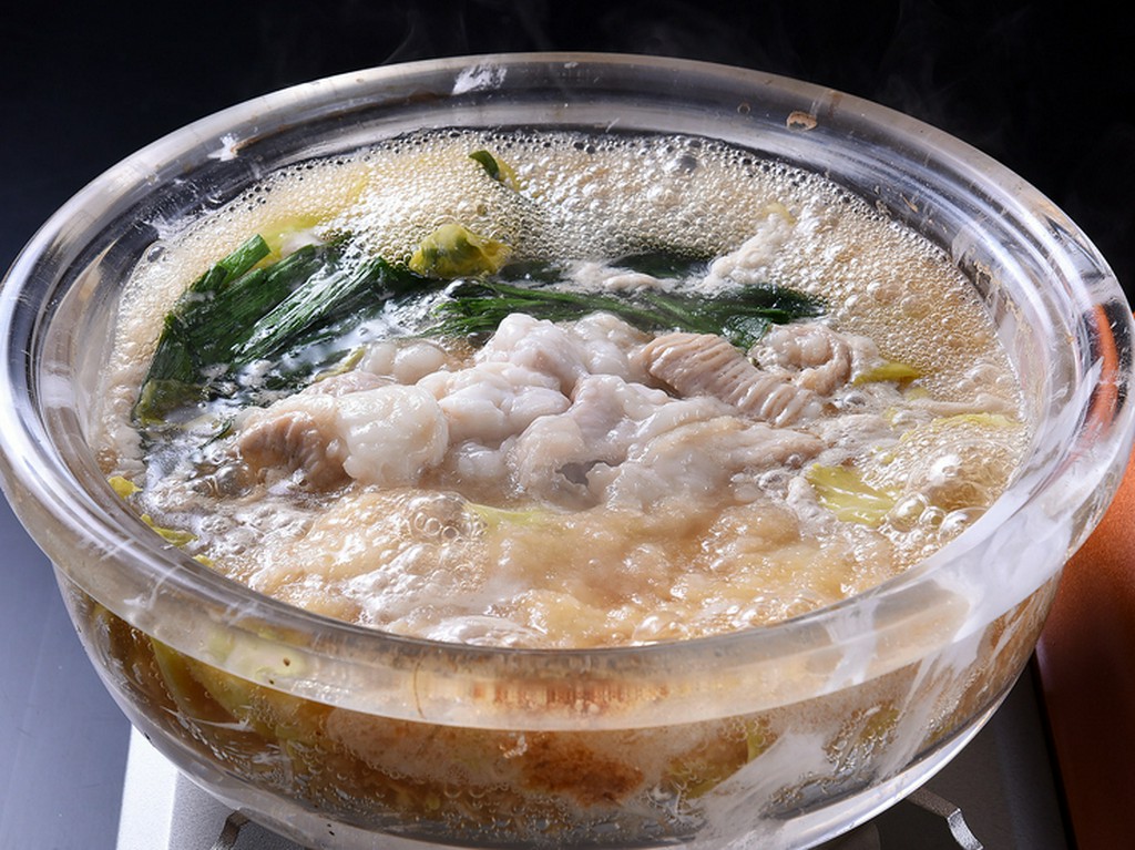 香りのよいスープが人気『とろろ芋のもつ鍋』