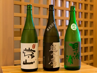 季節の酒も織り交ぜつつ、寿司に寄り添う福井の銘酒を