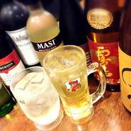 飲み放題は2時間制(ラストオーダー９０分)

ソフトドリンクの飲み放題は500円