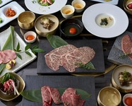 宮崎牛の高級部位が楽しめて、前菜・お食事・デザートまでついた大満足のコース。