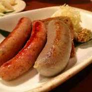 6種のソーセージの盛り合わせ