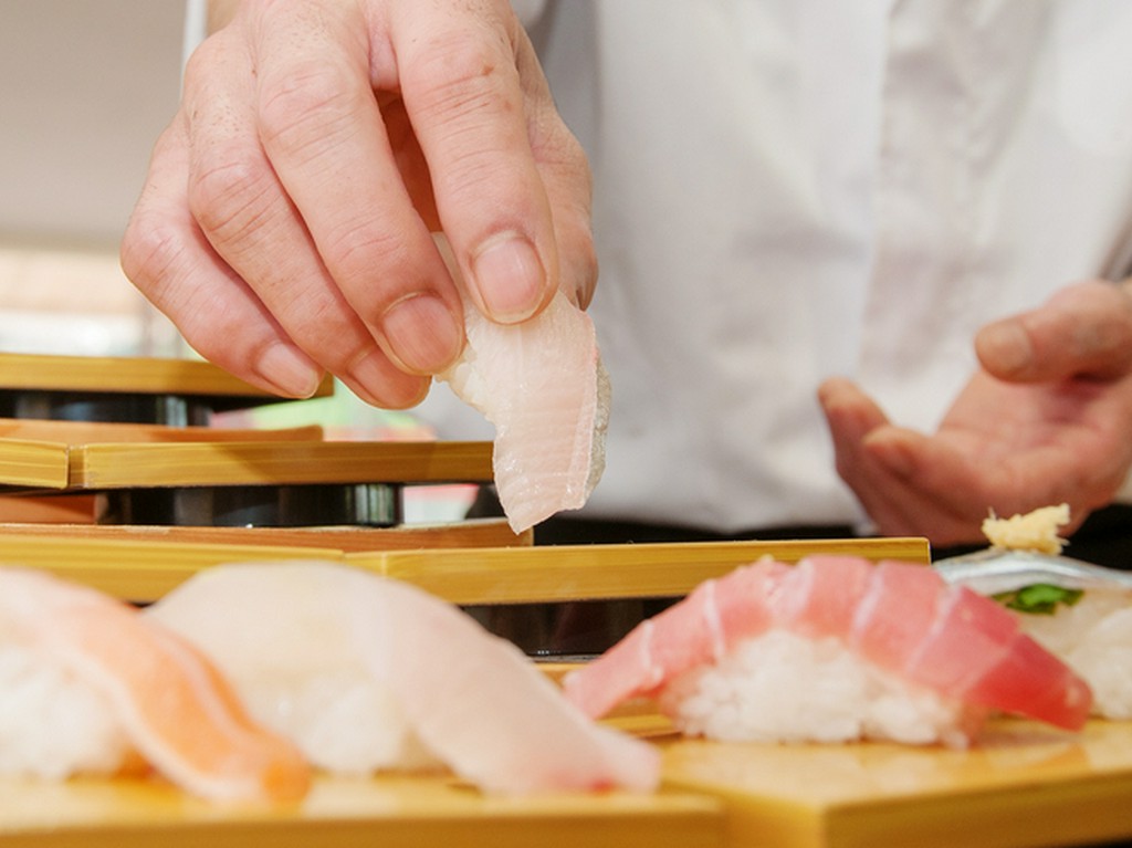 ビュッフェイベント限定、人気の握り寿司ビュッフェ。