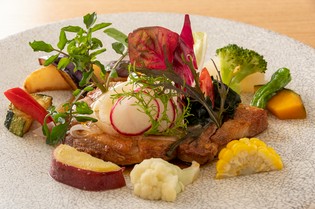 各種肉料理には選び抜いた国産ブランド肉を使用していますｌ。