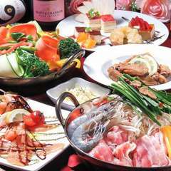 目玉料理ありの飲み放題付きコース料理