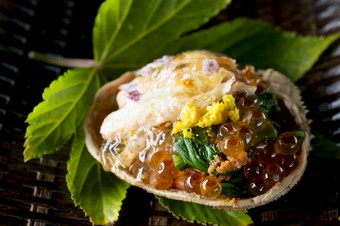 香箱蟹の土佐酢ジュレ掛け