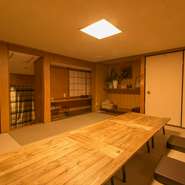 6～12名で利用可能な半個室・座敷個室を完備
