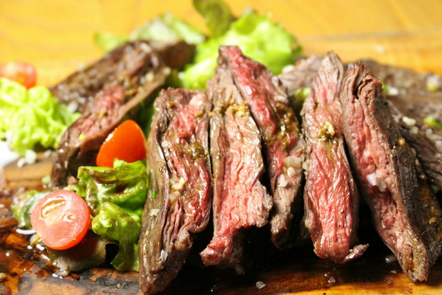 Grilled Steak US産牛ハラミのステーキ(US skirt steak)