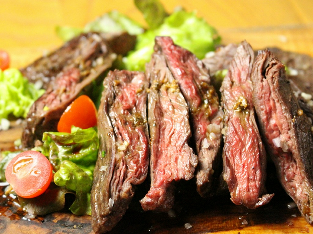 Grilled Steak US産牛ハラミのステーキ(US skirt steak)