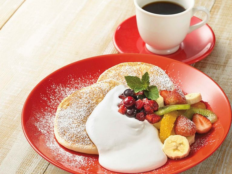パンケーキはふんわり丁寧に焼きあげております