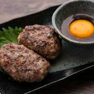 牛タンだけを使用した特製メニュー『月見タンつくね』