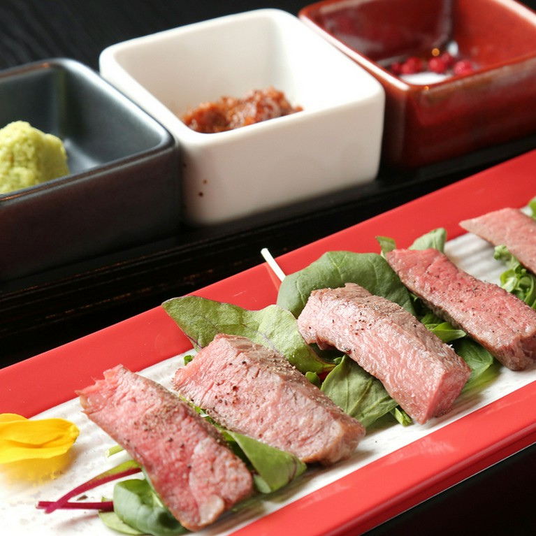 黒毛和牛ステーキ味噌3種