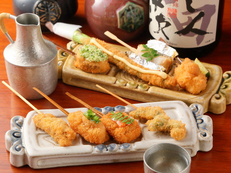 Các món ăn do đầu bếp Kushikatsu lựa chọn