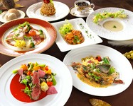 メニュー：アミューズ・ブーシュ／本日の前菜／旬の魚のポアレ　季節の野菜添え／／仔牛のポワレ　ミント風味　パイドーム仕立て　ポーチドエッグとオランデーズソース／パン／本日のデザート／コーヒーまたは紅茶