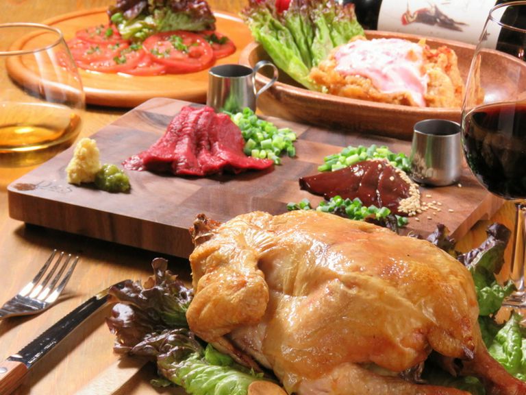 幻の地鶏「天草大王」の食べ比べもできる全9品スパークリングも120分飲み放題付き