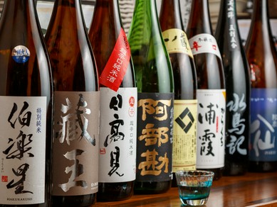 厳選日本酒10種に宮城の地酒8種。納得のラインナップ