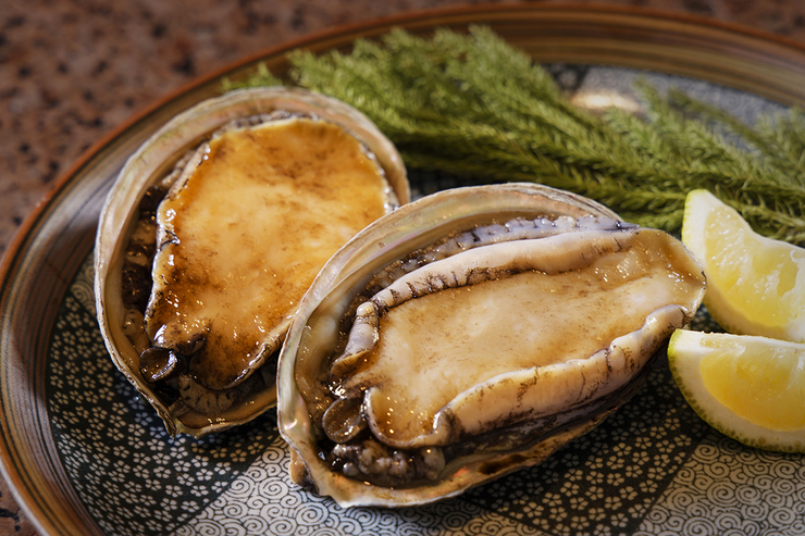 Hokkaido's proud Wagyu beef and abalone and surf clams caught in the waters off Otaru, Hokkaido