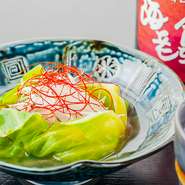 広島産かきを使った創作料理『かきのキャベツ包み』
