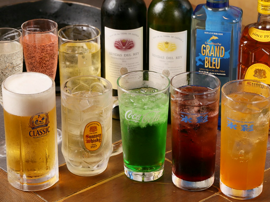 函館ならではのドリンクも豊富！飲み放題でも楽しめます！