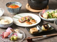 1名ずつ盛るので会食や接待にも最適！　店イチ押しのコースです