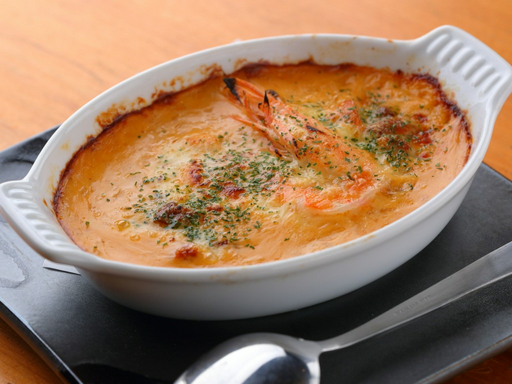 濃厚なコクと旨味『うにと天使のえびグラタン』