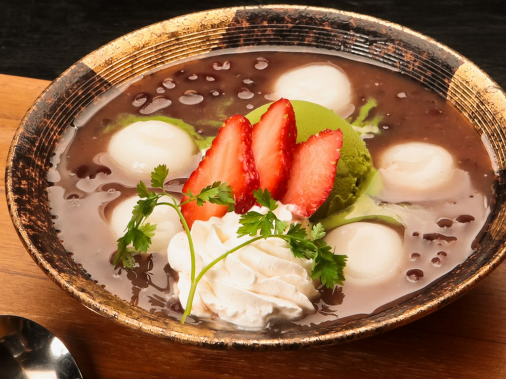 冷やしクリームぜんざい（バニラor抹茶or黒胡麻orきなこ）